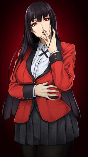 Yumeko Jabami - The Gambling Queen Of Hyakkaou Private Academy Wallpaper