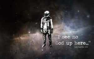 Yuri Gagarin Secular Quote Wallpaper