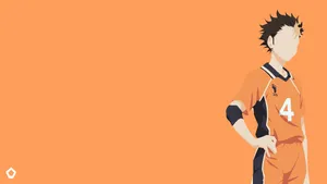 Yuu Nishinoya Minimal Anime Wallpaper