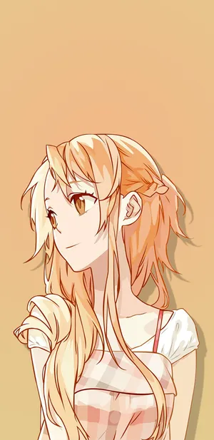 Yuuki Asuna With Her Radiant Smile Wallpaper