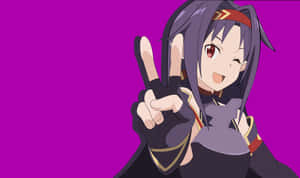 Yuuki Konno, A Radiant Smile Amid Virtual Landscapes Wallpaper