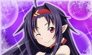 Yuuki Konno Smiling In A Vibrant Environment Wallpaper