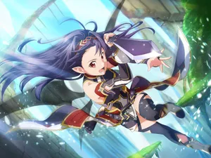 Yuuki Konno With A Vibrant Scenic Background Wallpaper