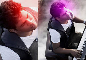 Yuvan Shankar Raja In A Greyscale Grid Shot Wallpaper