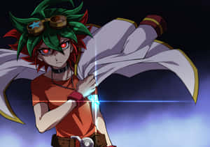 Yuya Sakaki Unleashing His Monsters In Battle Wallpaper