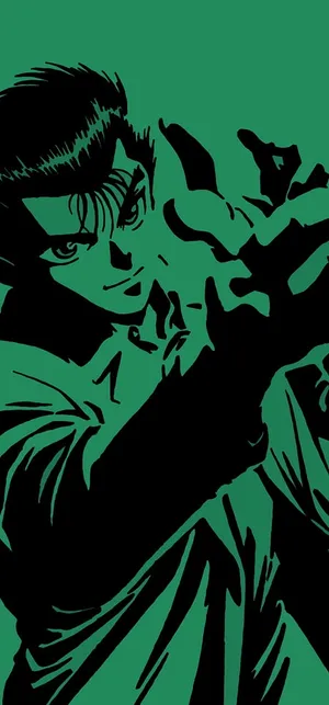 Yuyu Hakusho Yusuke Green Artwork Wallpaper