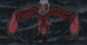 Yveltal With Dark Sky Background Wallpaper
