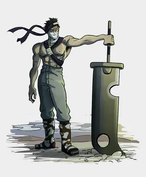Zabuza Momochi Standing With Sword Wallpaper