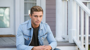 Zac Efron In Denim Wallpaper