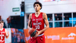 Zaccharie Risacher Basketball Player Wallpaper