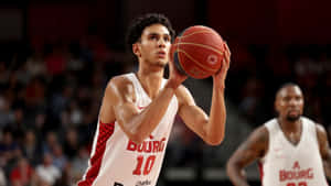 Zaccharie Risacher Basketball Shot Wallpaper