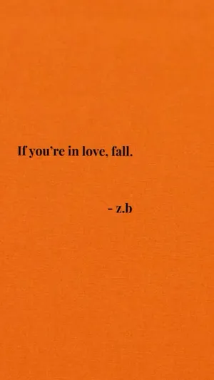 Zach Bryan Love Quote Orange Background Wallpaper