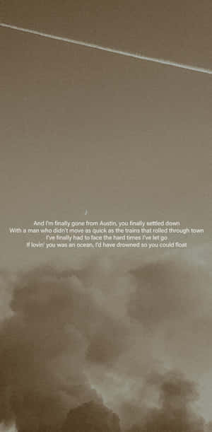 Zach Bryan Lyrics Cloudy Sky Wallpaper