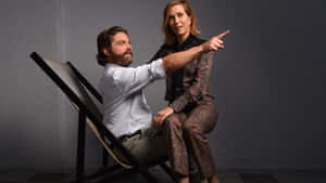 Zach Galifianakis Goofs Off In A Fun Photoshoot Wallpaper