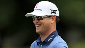 Zach Johnson With A Winning Smile Wallpaper