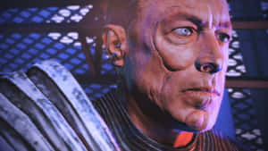 Zaeed Massani, The Battle-hardened Mercenary From Mass Effect 2, Poised And Ready For Combat. Wallpaper