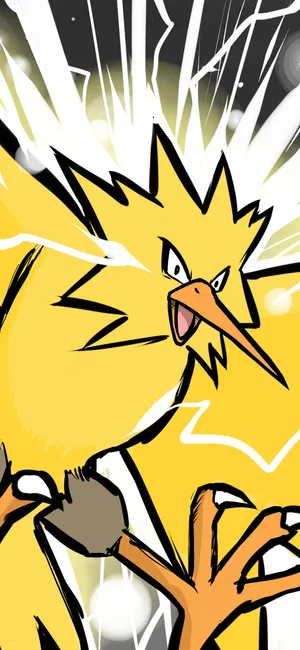 Zapdos Colored Manga Panel Wallpaper