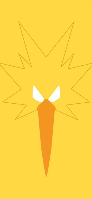 Zapdos Minimalist Face Wallpaper