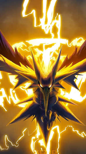 Zapdos With Lightning Bolts Wallpaper
