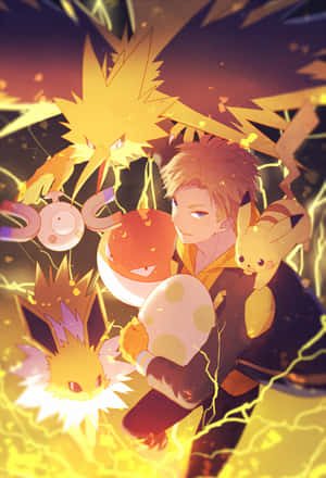 Zapdos With Team Instinct Wallpaper