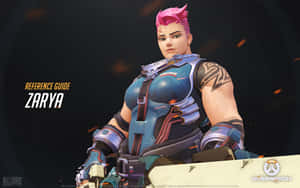 Zarya, The Powerful And Fearless Tank From Overwatch, In Her Element Wallpaper