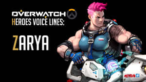 Zarya, The Strong And Skilled Tank From Overwatch Wallpaper