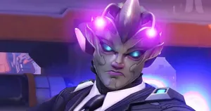 Zarya Unleashing Her Power In Overwatch Wallpaper