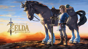 Zelda Breath Of The Wild 4k Link With A Horse Wallpaper