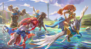 Zelda Characters Epic Adventure Wallpaper