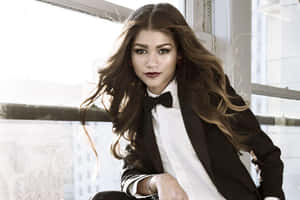 Zendaya Black Tie Hd Wallpaper