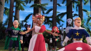 Zenith Posing Heroically In Supermansion Wallpaper