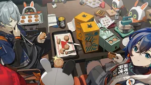 Zenless Zone Zero Characters Dining Wallpaper