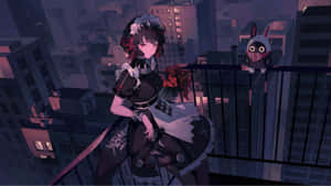 Zenless Zone Zero Night Rooftop Scene Wallpaper