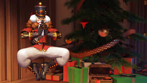 Zenyatta Christmas Skin Wallpaper