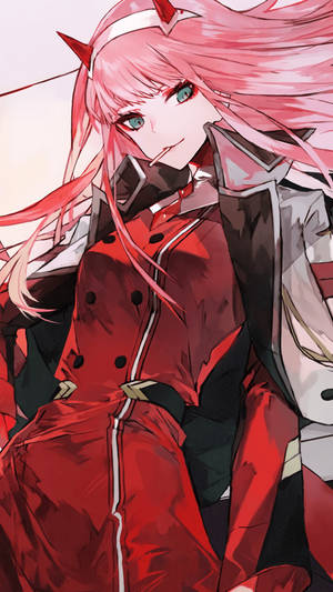 Zero Two Digital Art Phone Wallpaper