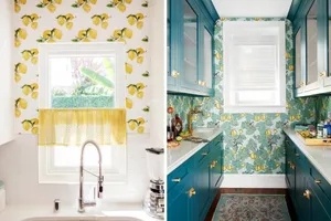 Zesty Lemon In Room Design Wallpaper