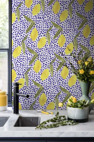 Zesty Lemon Wall Decor Wallpaper