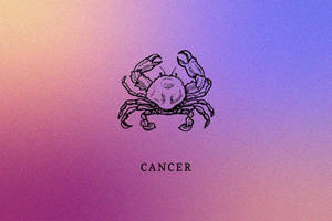 Zodiac Cancer Gradient Aesthetic Wallpaper