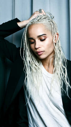 Zoe Kravitz Contemplative Pose Wallpaper