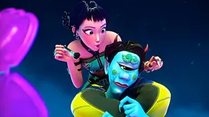 Zoey Kpop Demon Hunters Action Wallpaper