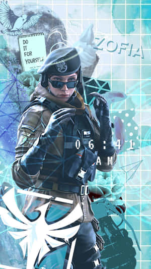 Zofia R6 Operator In Battle-ready Stance Wallpaper