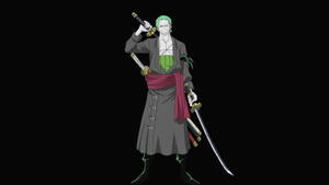 Zoro Hd Digital Art Black Background Wallpaper