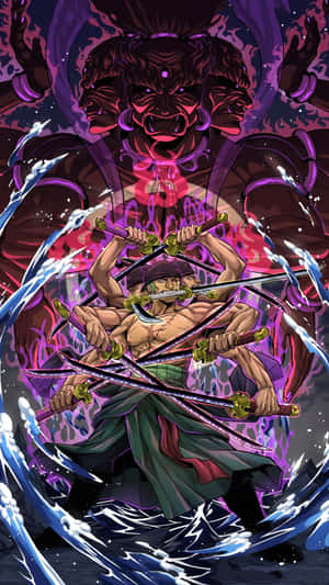 Zoro_ King_of_ Hell_ Artwork Wallpaper