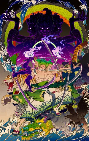 Zoro Wano Ashura Wallpaper