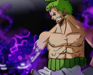 Zoro Wano Purple Hand Wallpaper