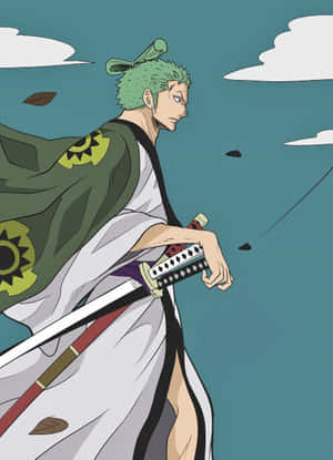 Zoro Wano Side View Wallpaper