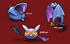 Zubat Golbat Crobat Evolution Wallpaper