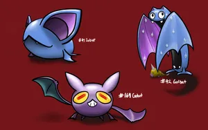 Zubat Golbat Crobat Evolution Wallpaper
