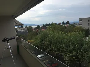 Zug Lake View Balcony Wallpaper