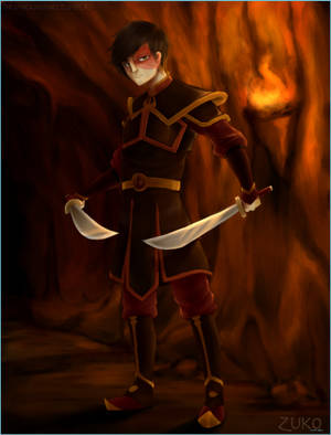 Zuko With Scimitar Swords Wallpaper